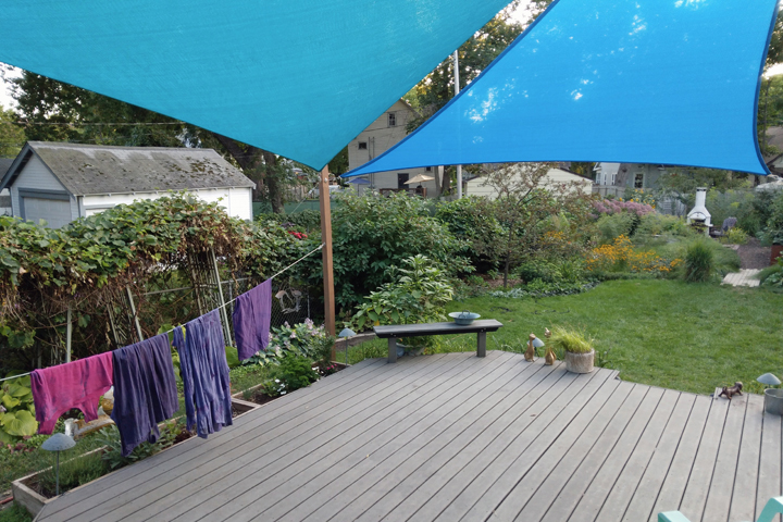 two shades over the
deck