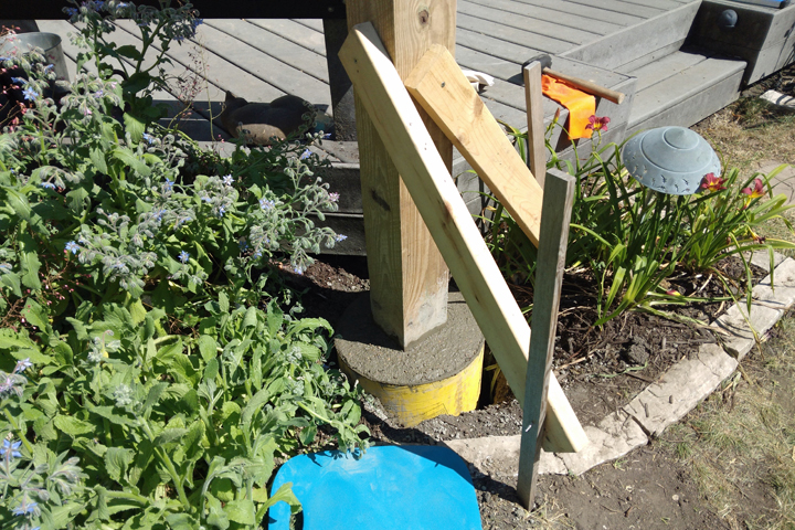 6x6 post in concrete
footing