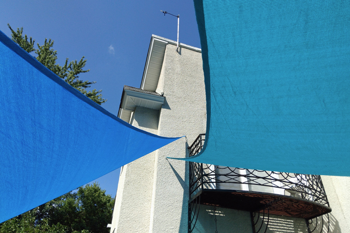 sail attachments on house