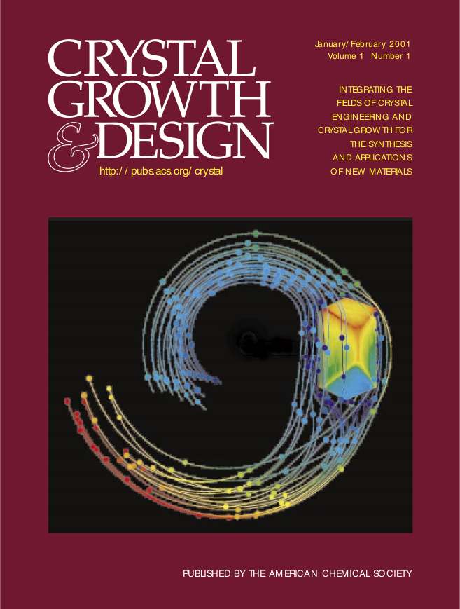 Crystal Growth &
            Design journal cover with KTP visualization